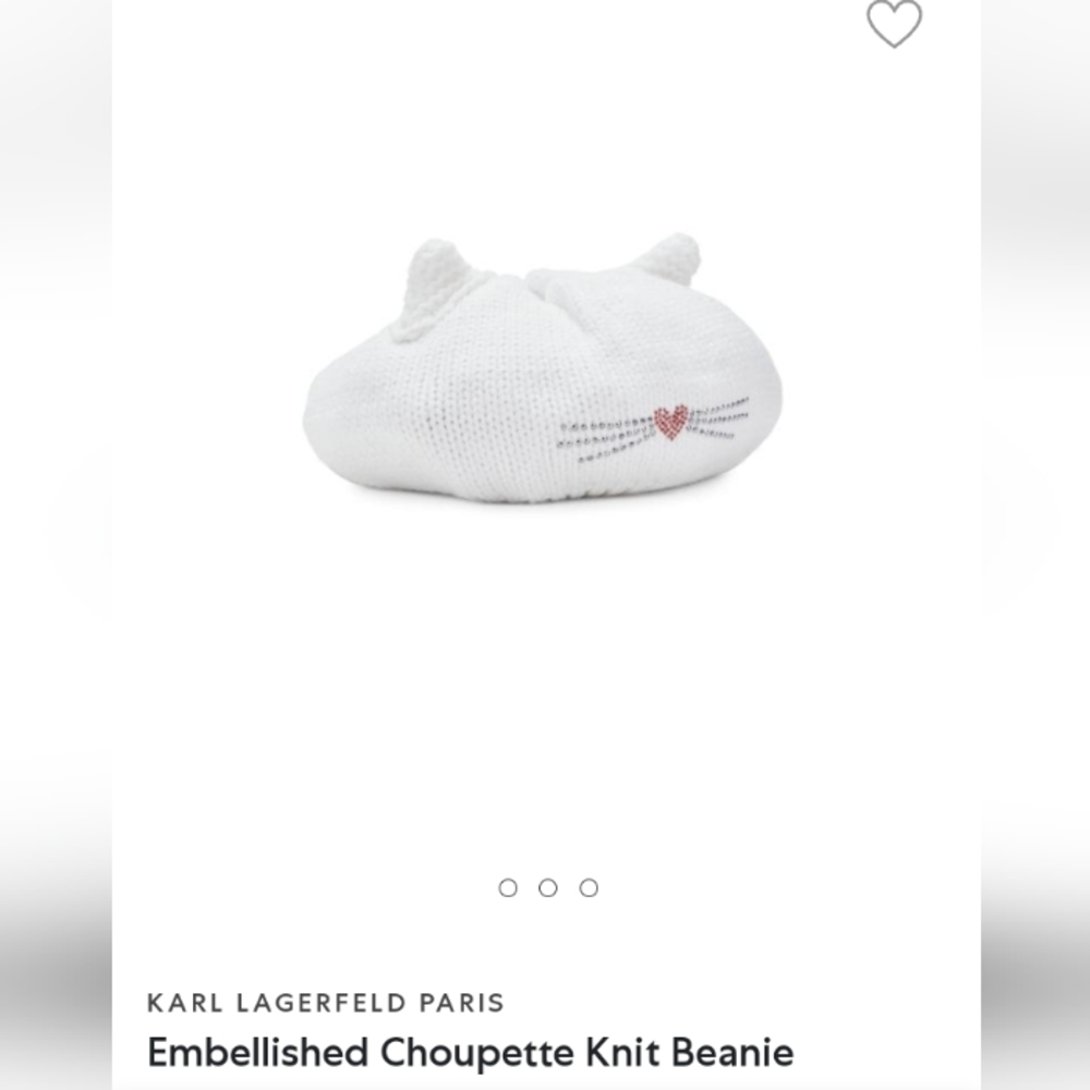NWT "Kitty Ears" Bling Beanie by Karl Lagerfield